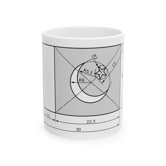Flag of Pakistan construction sheet (Pakistan) White Coffee Mug 11oz - Go Mug Yourself