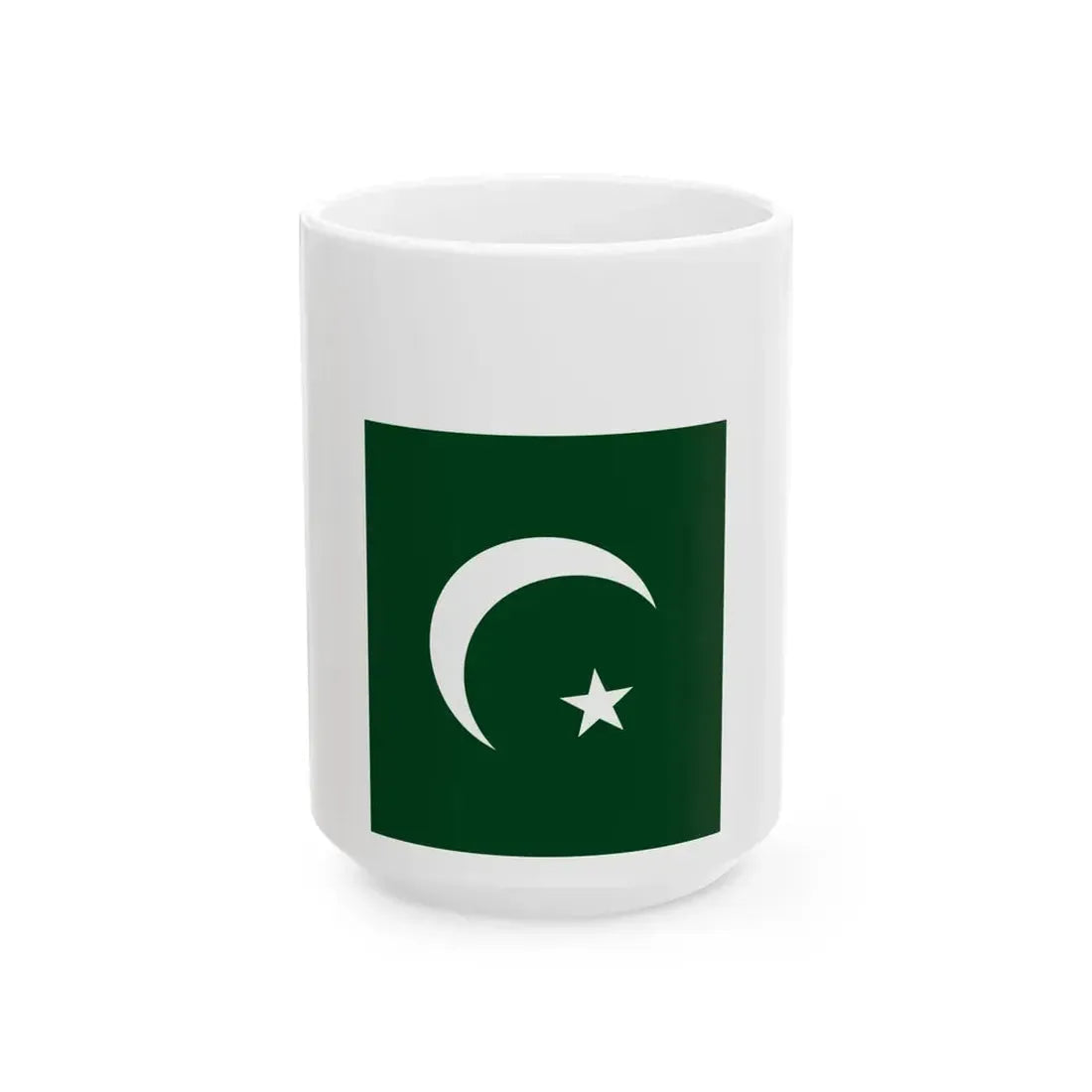 Flag of Pakistan vertical (Pakistan) White Coffee Mug 15oz - Go Mug Yourself