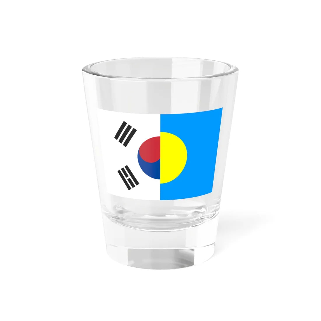 Flag of Palau and South Korea (Korea) Shot Glass 1.5oz 1.5oz - Go Mug Yourself