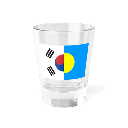 Flag of Palau and South Korea (Korea) Shot Glass 1.5oz 1.5oz - Go Mug Yourself