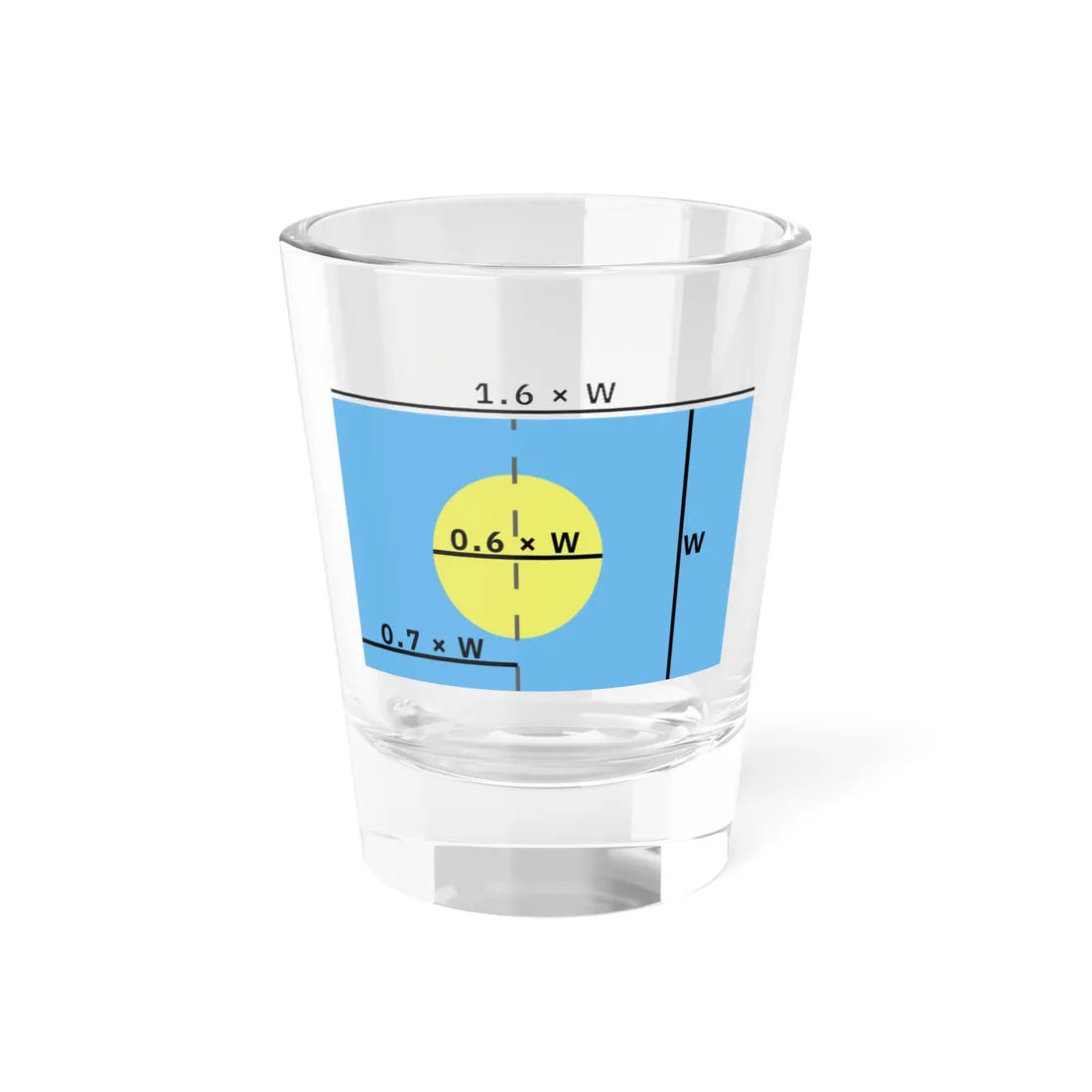 Flag of Palau Construction (Palau) Shot Glass 1.5oz 1.5oz - Go Mug Yourself