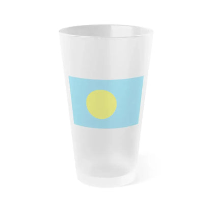 Flag of Palau Palau - Frosted Pint Glass 16oz 16oz Frosted - Go Mug Yourself