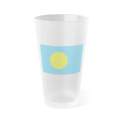 Flag of Palau Palau - Frosted Pint Glass 16oz 16oz Frosted - Go Mug Yourself