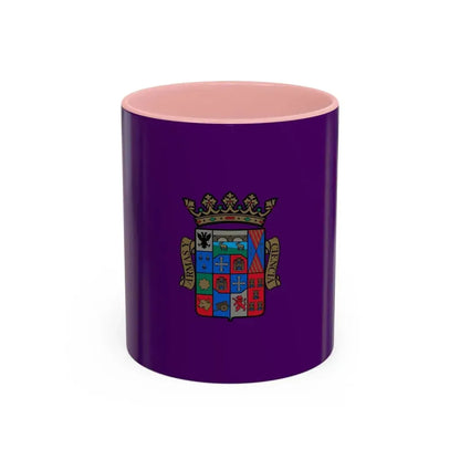 Flag of Palencia Spain - Accent Coffee Mug 11oz Pink - Go Mug Yourself