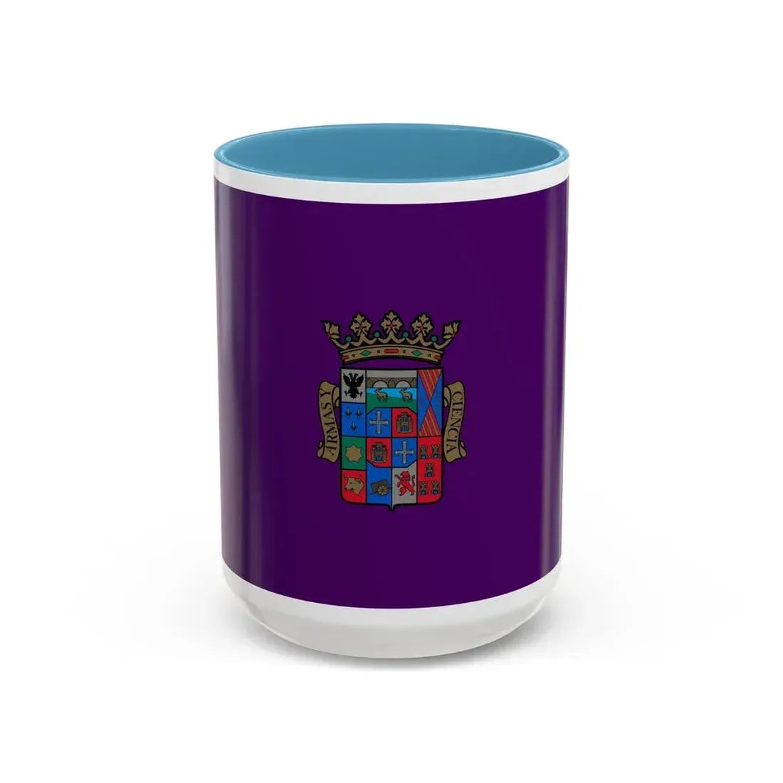 Flag of Palencia Spain - Accent Coffee Mug 15oz Light Blue - Go Mug Yourself