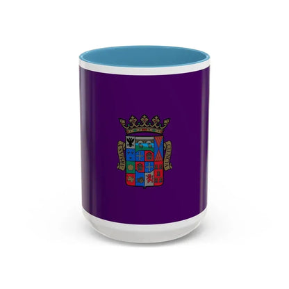 Flag of Palencia Spain - Accent Coffee Mug 15oz Light Blue - Go Mug Yourself