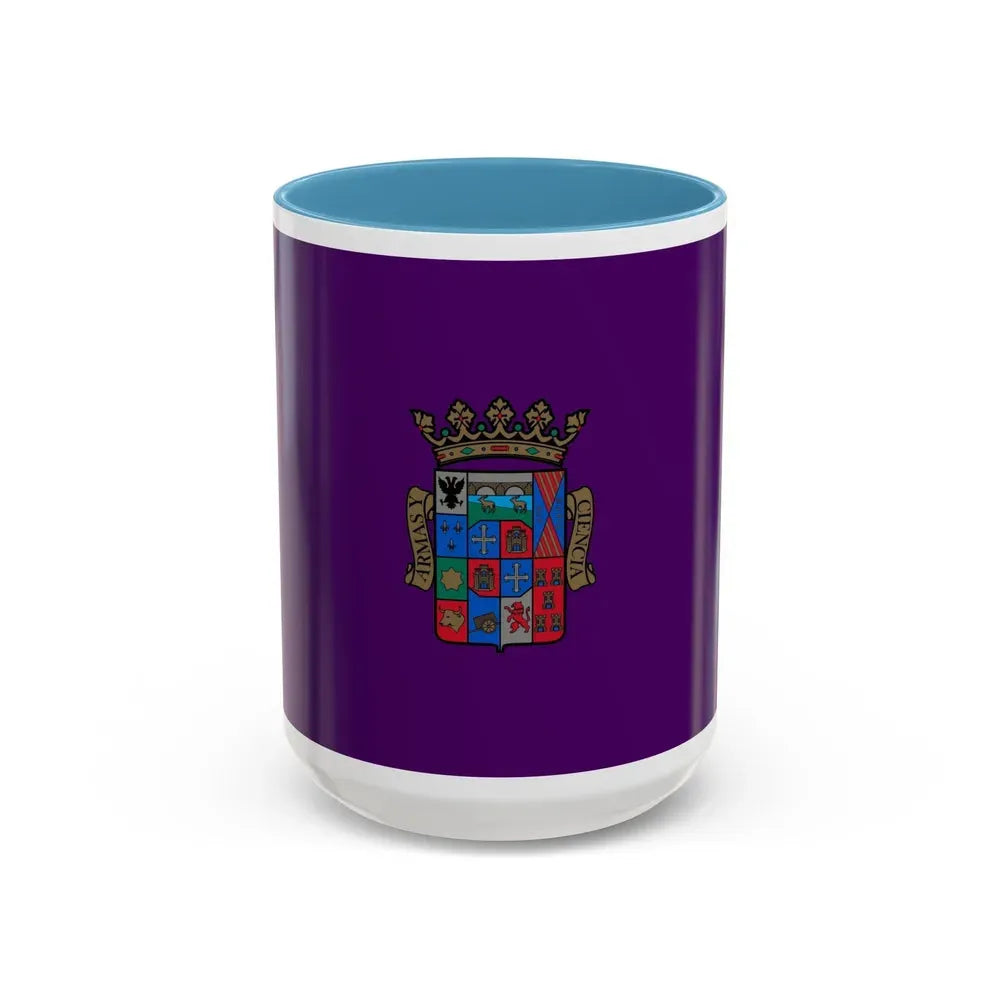 Flag of Palencia Spain - Accent Coffee Mug 15oz Light Blue - Go Mug Yourself