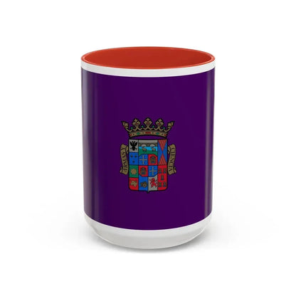 Flag of Palencia Spain - Accent Coffee Mug 15oz Red - Go Mug Yourself