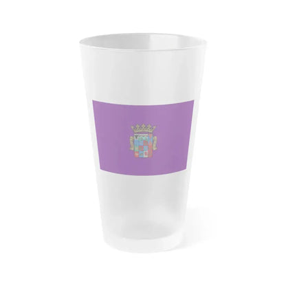 Flag of Palencia Spain - Frosted Pint Glass 16oz 16oz Frosted - Go Mug Yourself