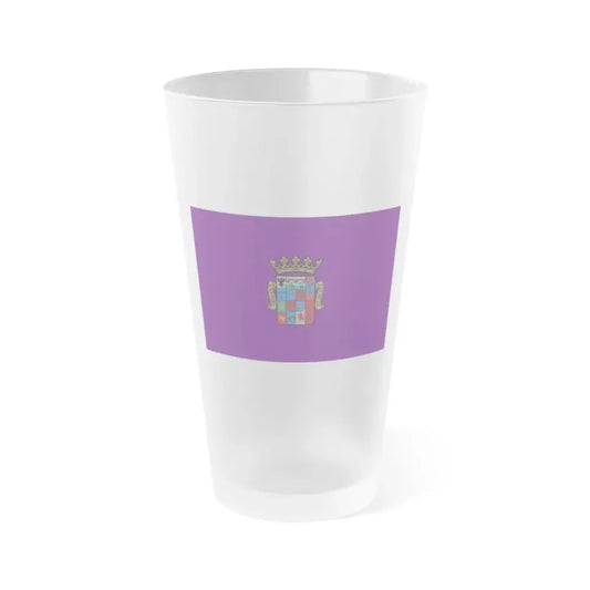 Flag of Palencia Spain - Frosted Pint Glass 16oz 16oz Frosted - Go Mug Yourself