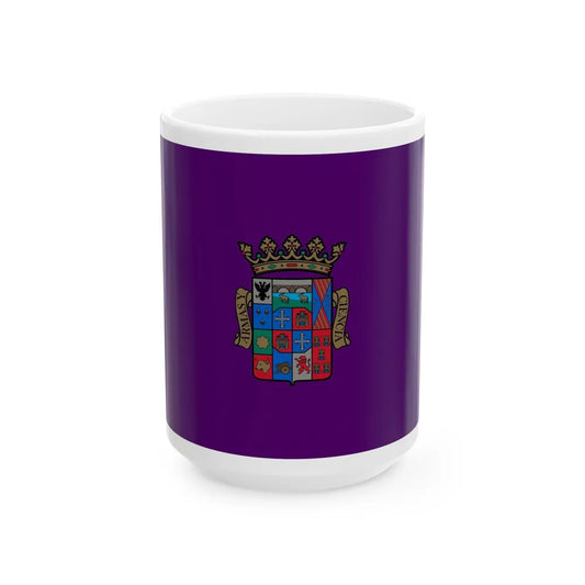 Flag of Palencia Spain - White Coffee Mug-15oz-Go Mug Yourself