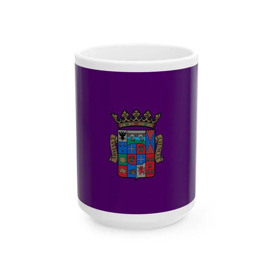 Flag of Palencia Spain - White Coffee Mug 15oz - Go Mug Yourself
