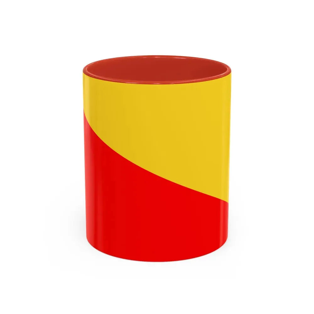 Flag of Palermo Italy - Accent Coffee Mug 11oz Red - Go Mug Yourself