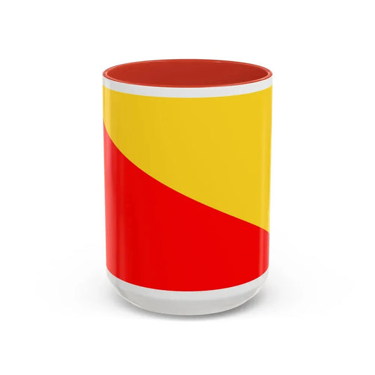 Flag of Palermo Italy - Accent Coffee Mug 15oz Red - Go Mug Yourself