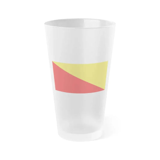 Flag of Palermo Italy - Frosted Pint Glass 16oz 16oz Frosted - Go Mug Yourself