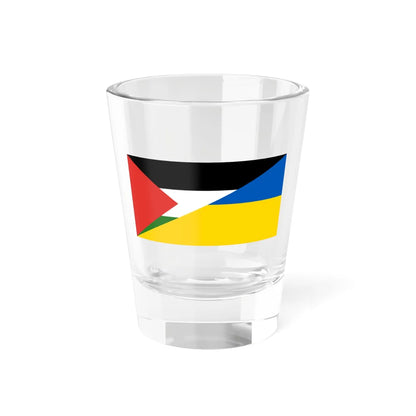 Flag of Palestine and Ukraine (Palestine) Shot Glass 1.5oz 1.5oz - Go Mug Yourself