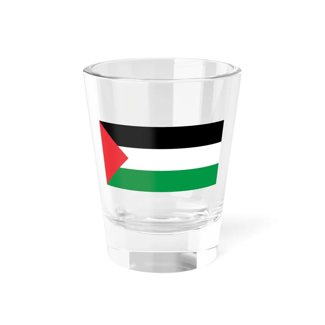 Flag of Palestine - short triangle (Palestine) Shot Glass 1.5oz 1.5oz - Go Mug Yourself
