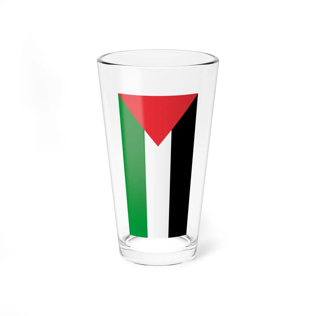 Flag of Palestine vertical (Palestine) Pint Glass 16oz 16oz - Go Mug Yourself