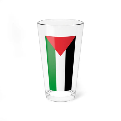 Flag of Palestine vertical (Palestine) Pint Glass 16oz 16oz - Go Mug Yourself