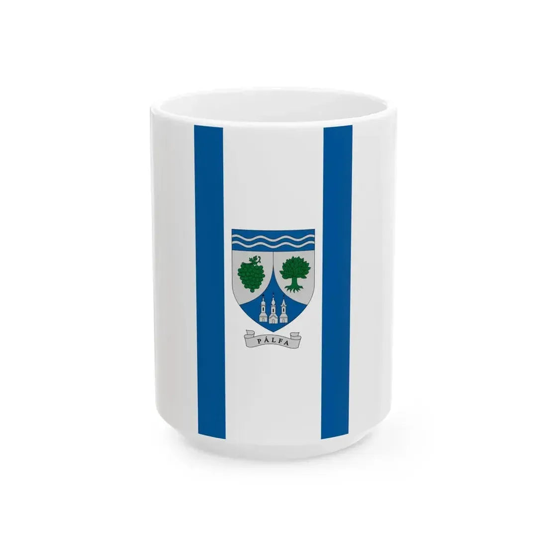 Flag of Palfa vertical (Hungary) White Coffee Mug 15oz - Go Mug Yourself