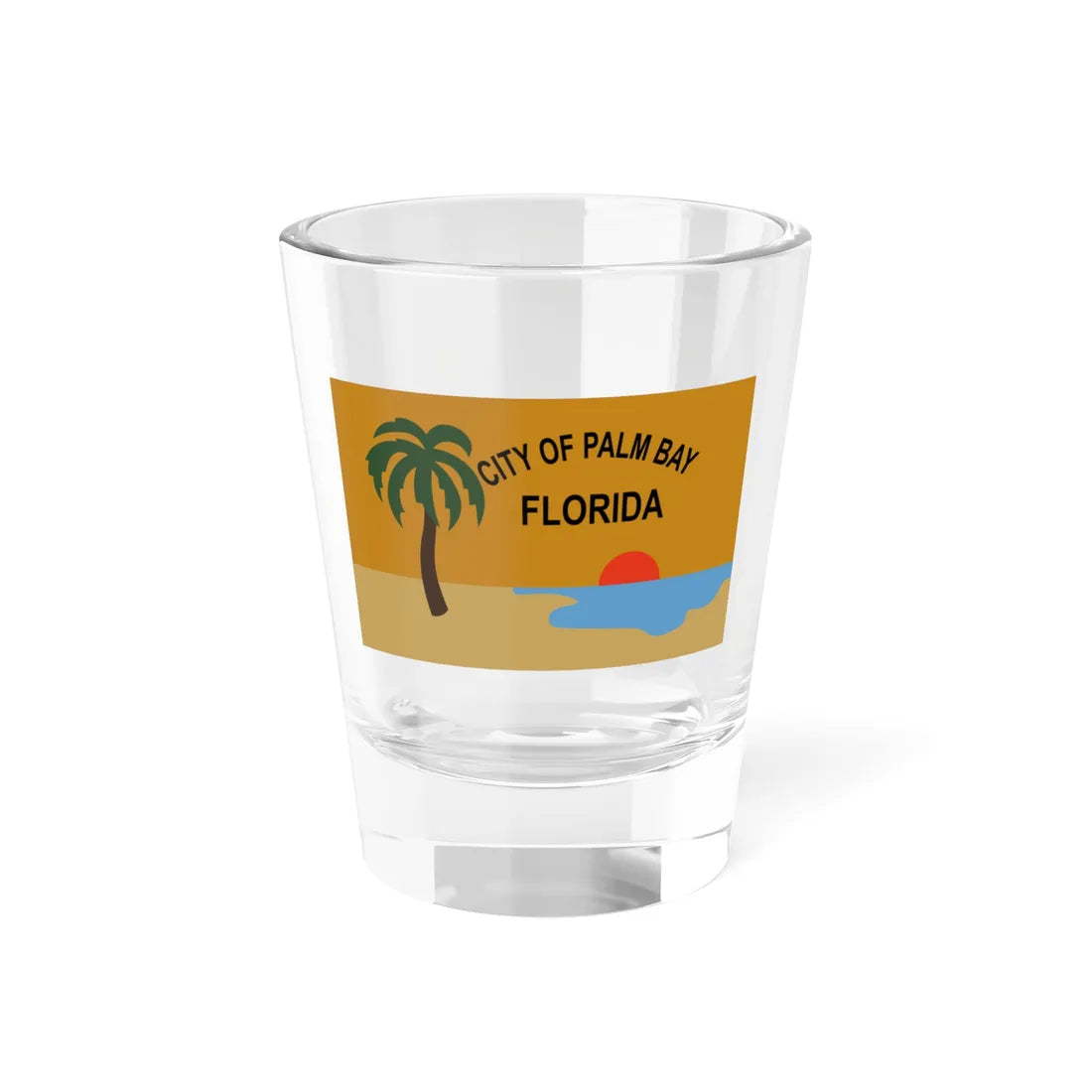 Flag of Palm Bay Florida (United States) Shot Glass 1.5oz 1.5oz - Go Mug Yourself