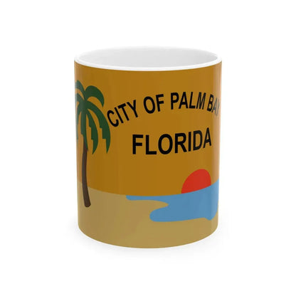 Flag of Palm Bay Florida (United States) White Coffee Mug 11oz - Go Mug Yourself