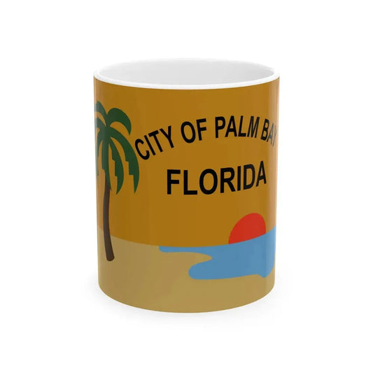 Flag of Palm Bay Florida (United States) White Coffee Mug 11oz - Go Mug Yourself