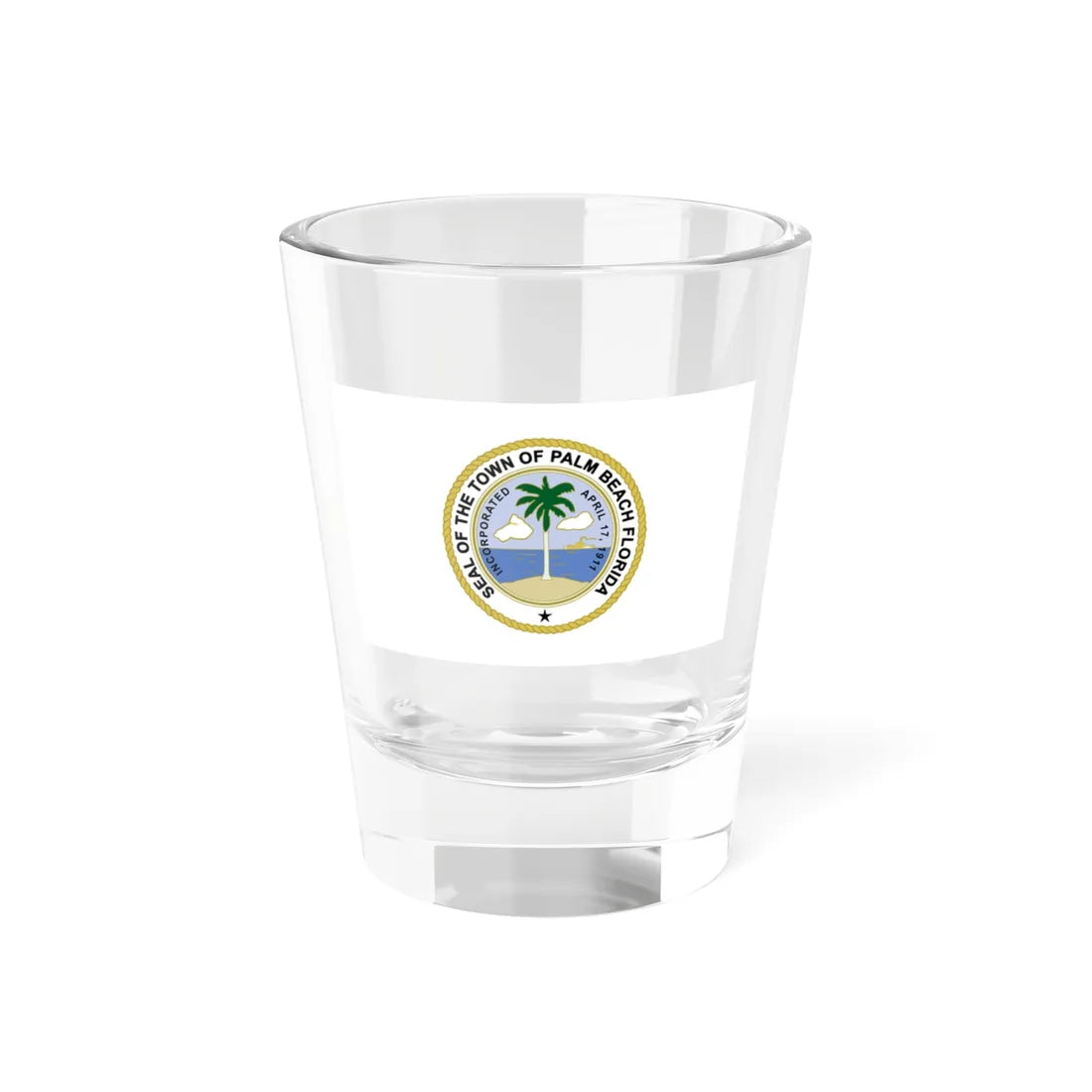 Flag of Palm Beach Florida (United States) Shot Glass 1.5oz 1.5oz - Go Mug Yourself