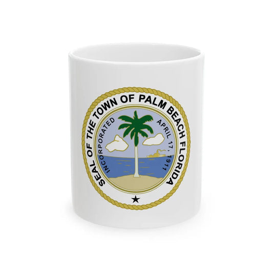 Flag of Palm Beach Florida (United States) White Coffee Mug 11oz - Go Mug Yourself