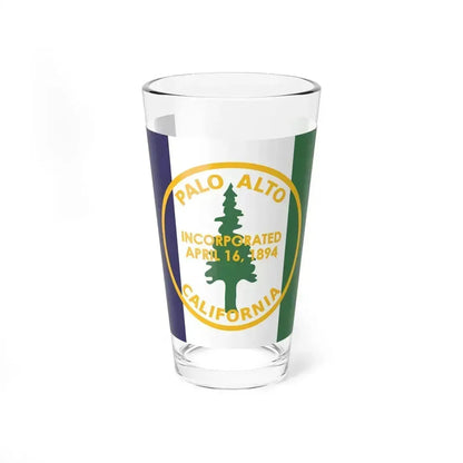 Flag of Palo Alto, California - Pint Glass 16oz 16oz - Go Mug Yourself