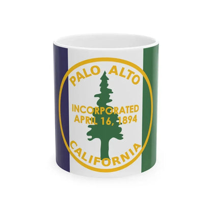 Flag of Palo Alto California (United States) White Coffee Mug 11oz - Go Mug Yourself