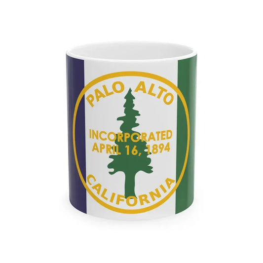 Flag of Palo Alto California (United States) White Coffee Mug 11oz - Go Mug Yourself