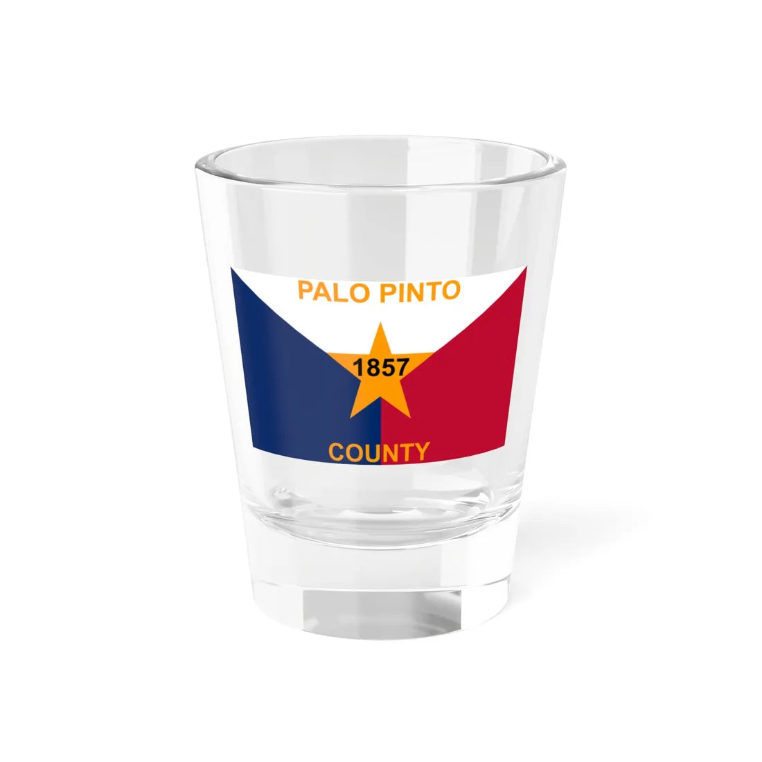 Flag of Palo Pinto County Texas (United States) Shot Glass 1.5oz 1.5oz - Go Mug Yourself