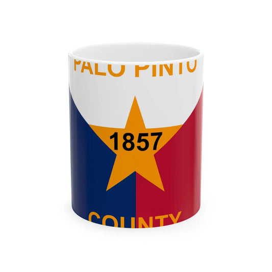 Flag of Palo Pinto County Texas (United States) White Coffee Mug 11oz - Go Mug Yourself