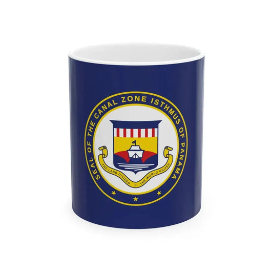 Flag of Panama Canal Zone (Panama) White Coffee Mug 11oz - Go Mug Yourself