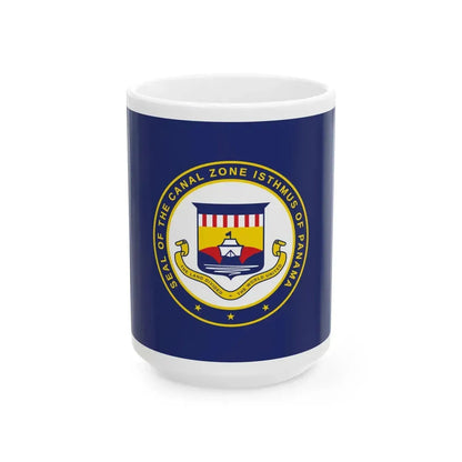 Flag of Panama Canal Zone (Panama) White Coffee Mug 15oz - Go Mug Yourself