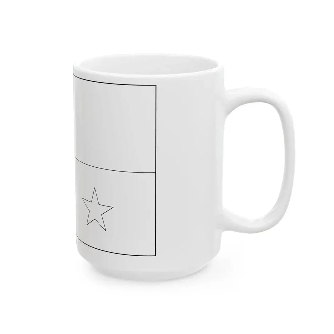 Flag of Panama colouring page (Panama) White Coffee Mug - Go Mug Yourself