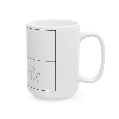 Flag of Panama colouring page (Panama) White Coffee Mug - Go Mug Yourself