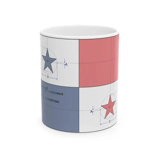 Flag of Panama construction sheet (Panama) White Coffee Mug 11oz - Go Mug Yourself