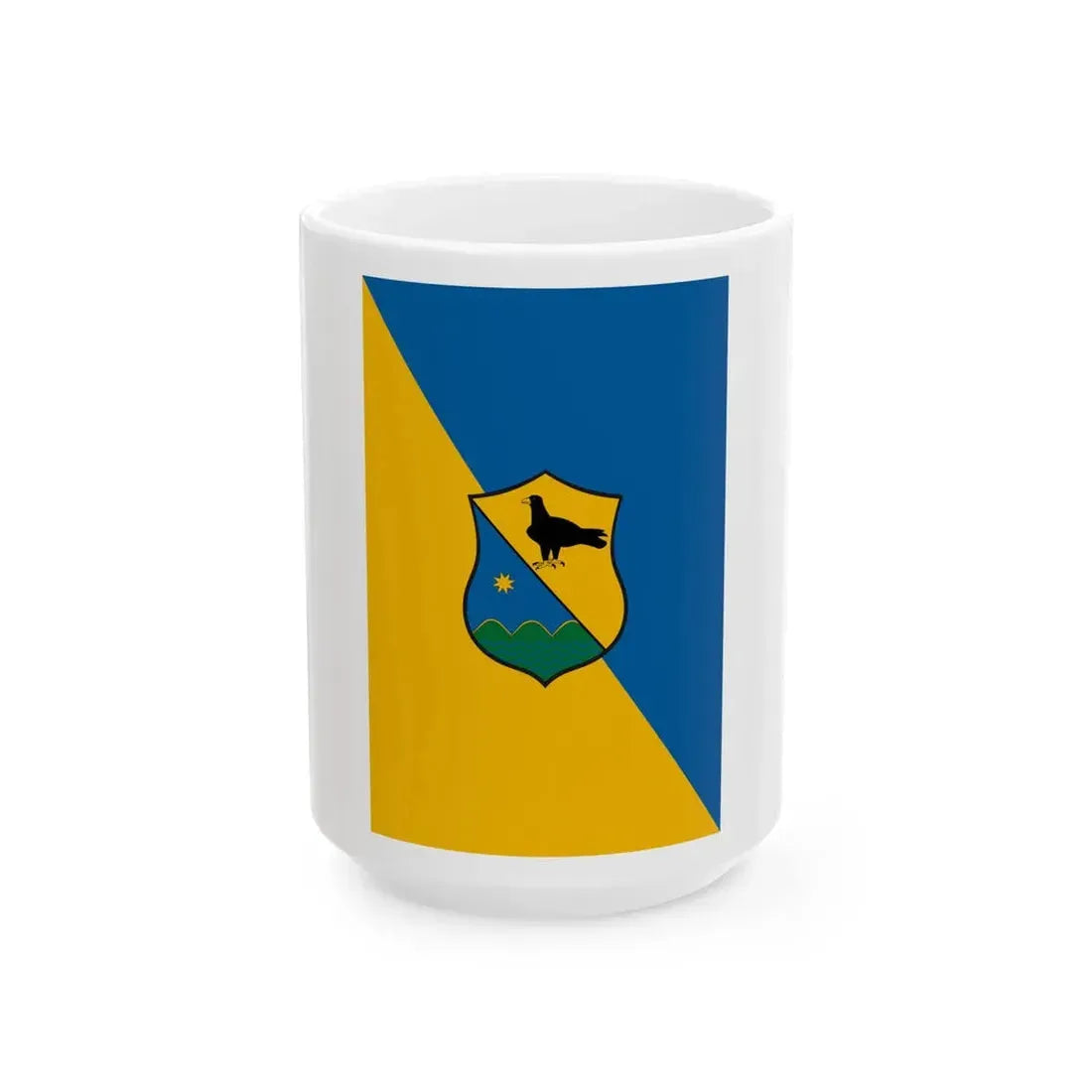 Flag of Pand vertical (Hungary) White Coffee Mug 15oz - Go Mug Yourself