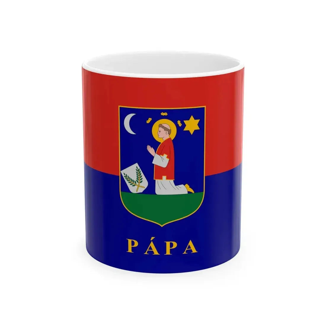 Flag of Papa (Hungary) White Coffee Mug 11oz - Go Mug Yourself