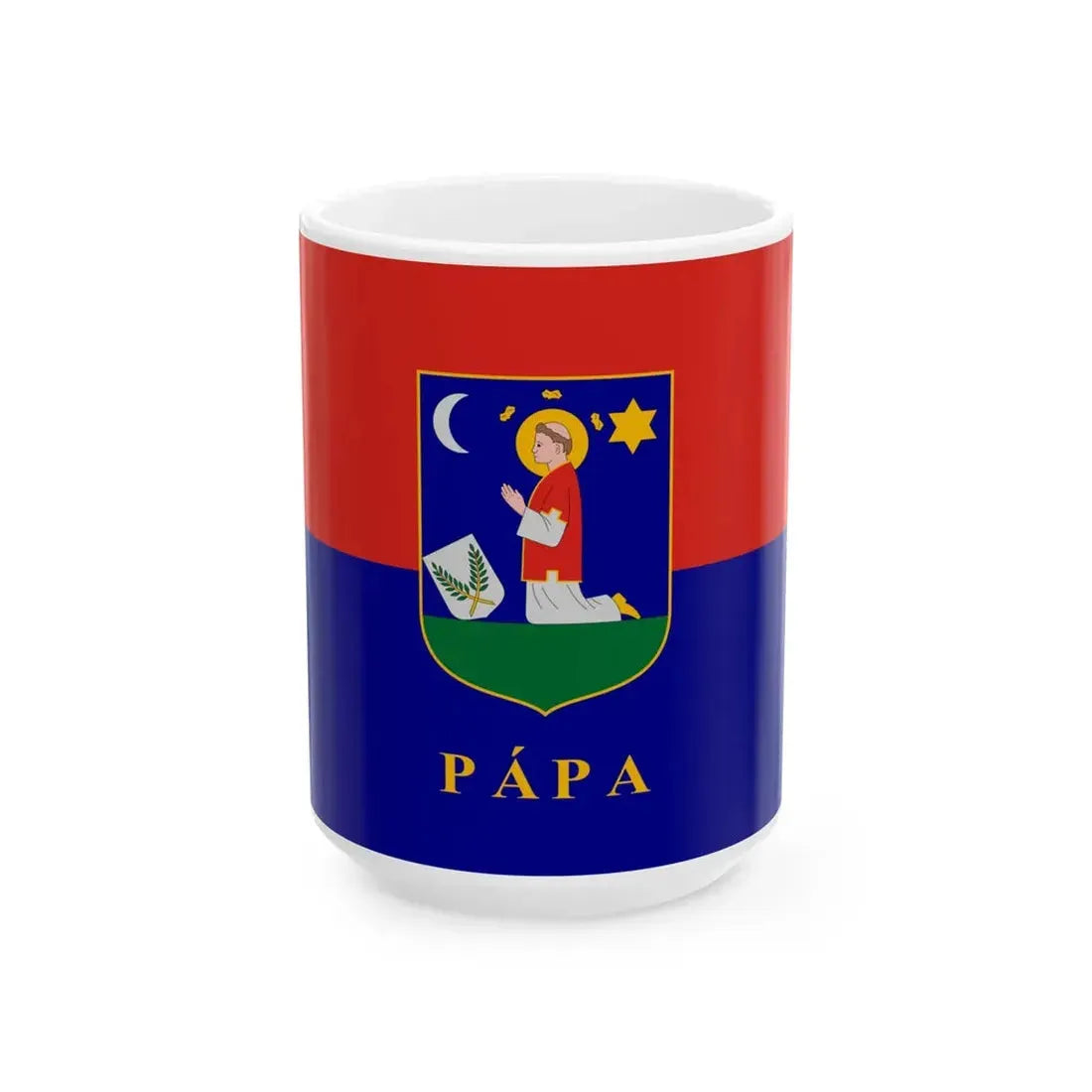 Flag of Papa (Hungary) White Coffee Mug 15oz - Go Mug Yourself