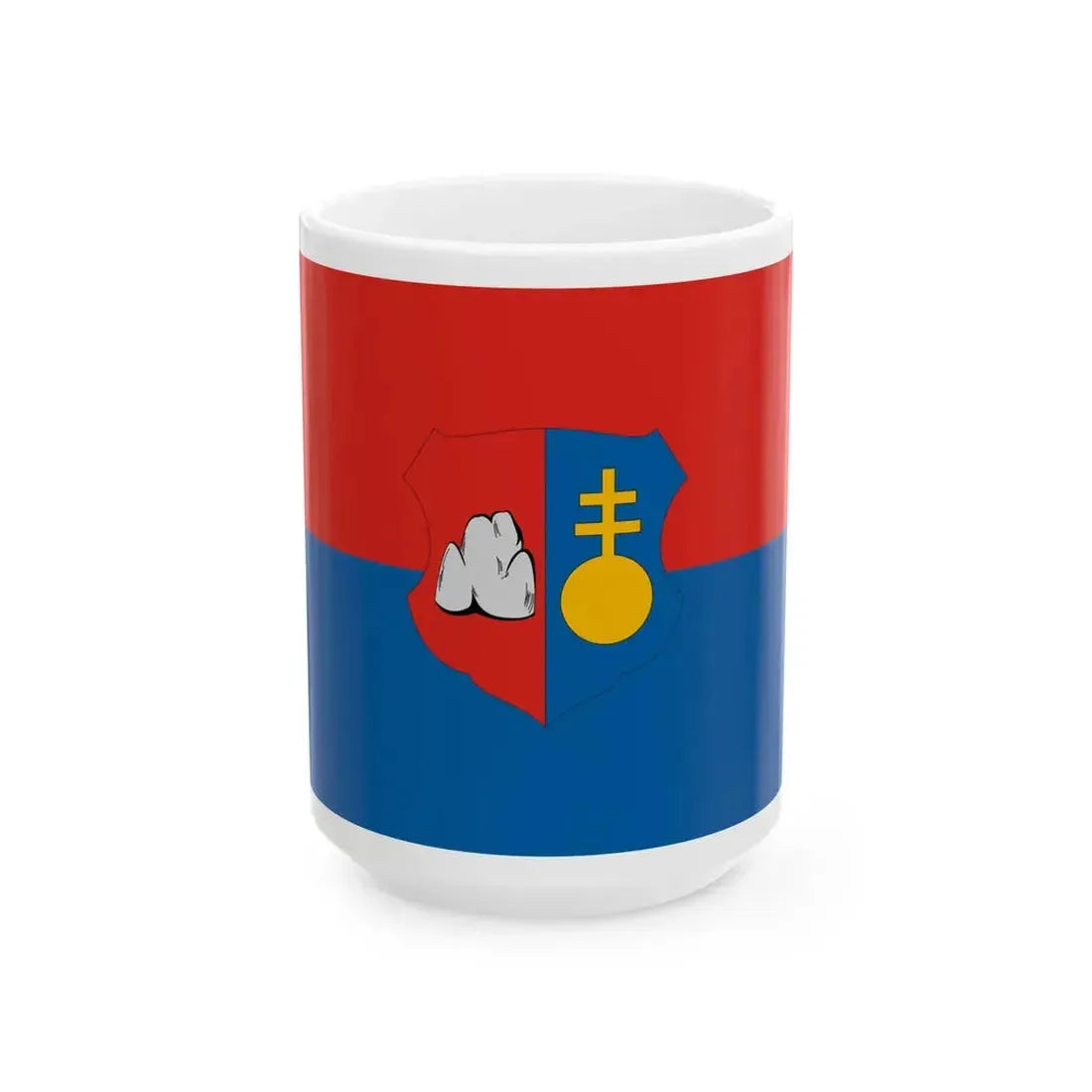 Flag of Papadereske (Hungary) White Coffee Mug 15oz - Go Mug Yourself