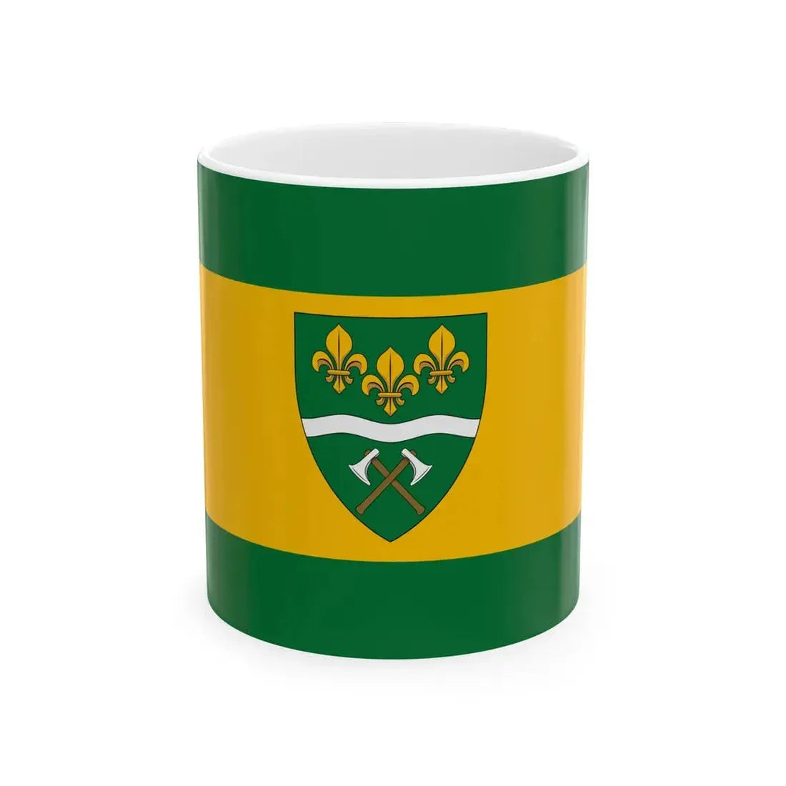 Flag of Papasalamon (Hungary) White Coffee Mug 11oz - Go Mug Yourself