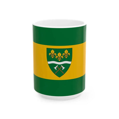 Flag of Papasalamon (Hungary) White Coffee Mug 15oz - Go Mug Yourself