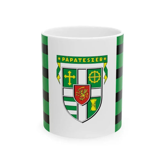 Flag of Papateszer (Hungary) White Coffee Mug 11oz - Go Mug Yourself