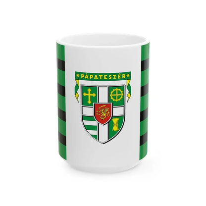 Flag of Papateszer (Hungary) White Coffee Mug 15oz - Go Mug Yourself