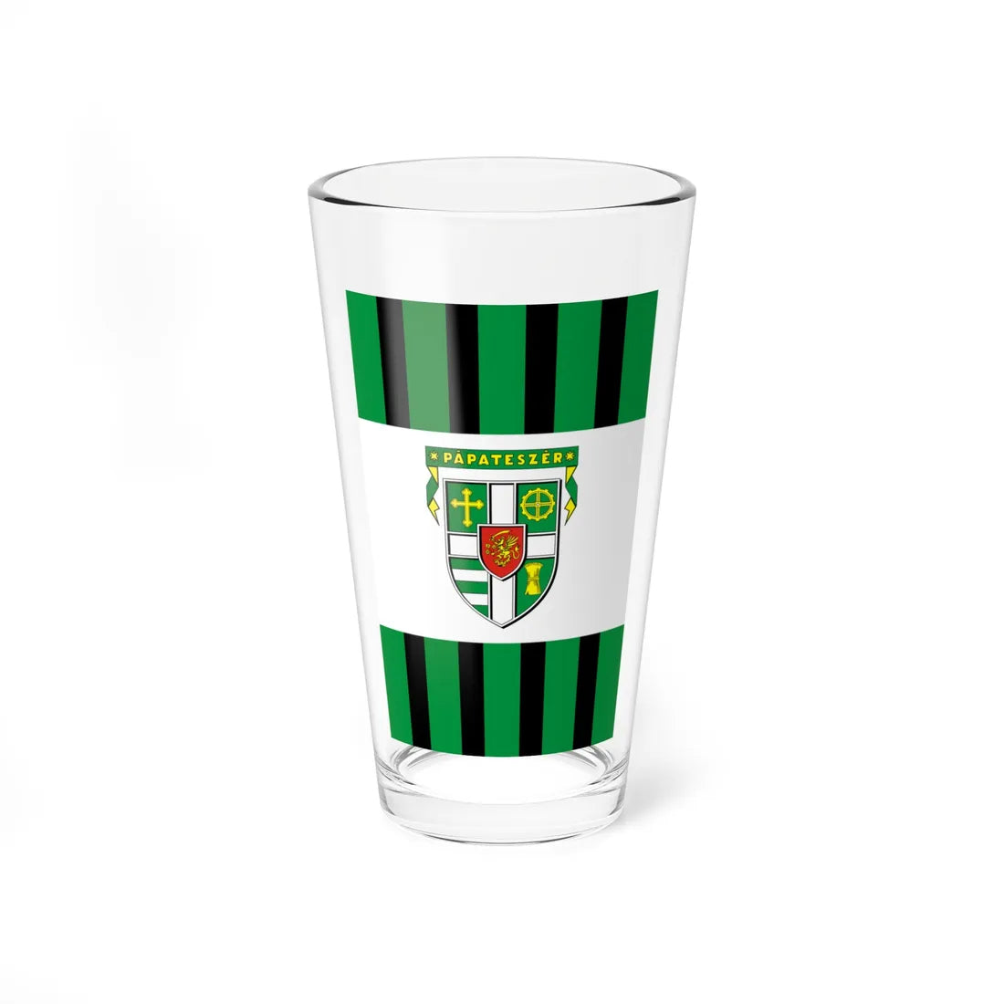 Flag of Papateszer vertical (Hungary) Pint Glass 16oz 16oz - Go Mug Yourself