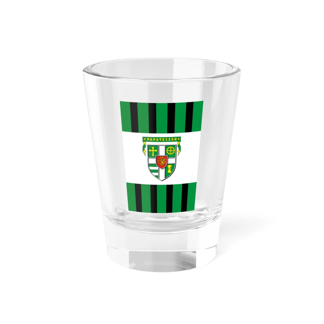 Flag of Papateszer vertical (Hungary) Shot Glass 1.5oz 1.5oz - Go Mug Yourself