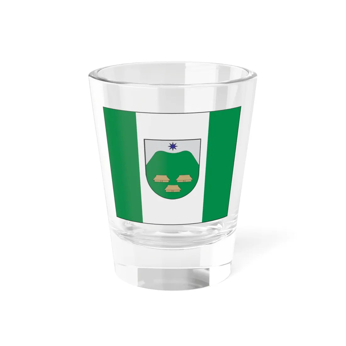 Flag of Papile (Lithuania) Shot Glass 1.5oz 1.5oz - Go Mug Yourself
